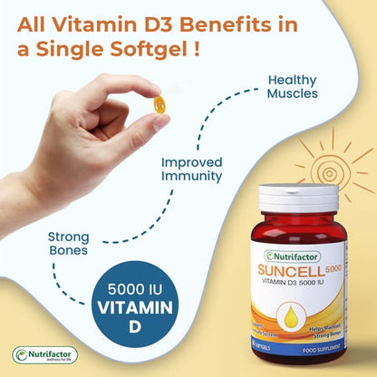 Nutrifactor Suncell Vitamin D3 5000 IU Supplements