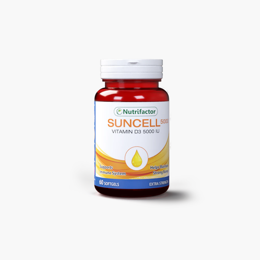 Nutrifactor Suncell Vitamin D3 5000 IU Supplements 60 Softgels
