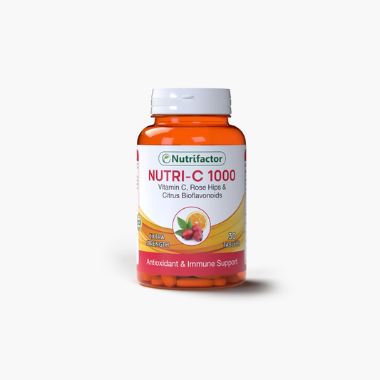 Nutrifactor Vitamin C, Rose Hips & Citrus Bioflavonoids Supplements 30 Tablets