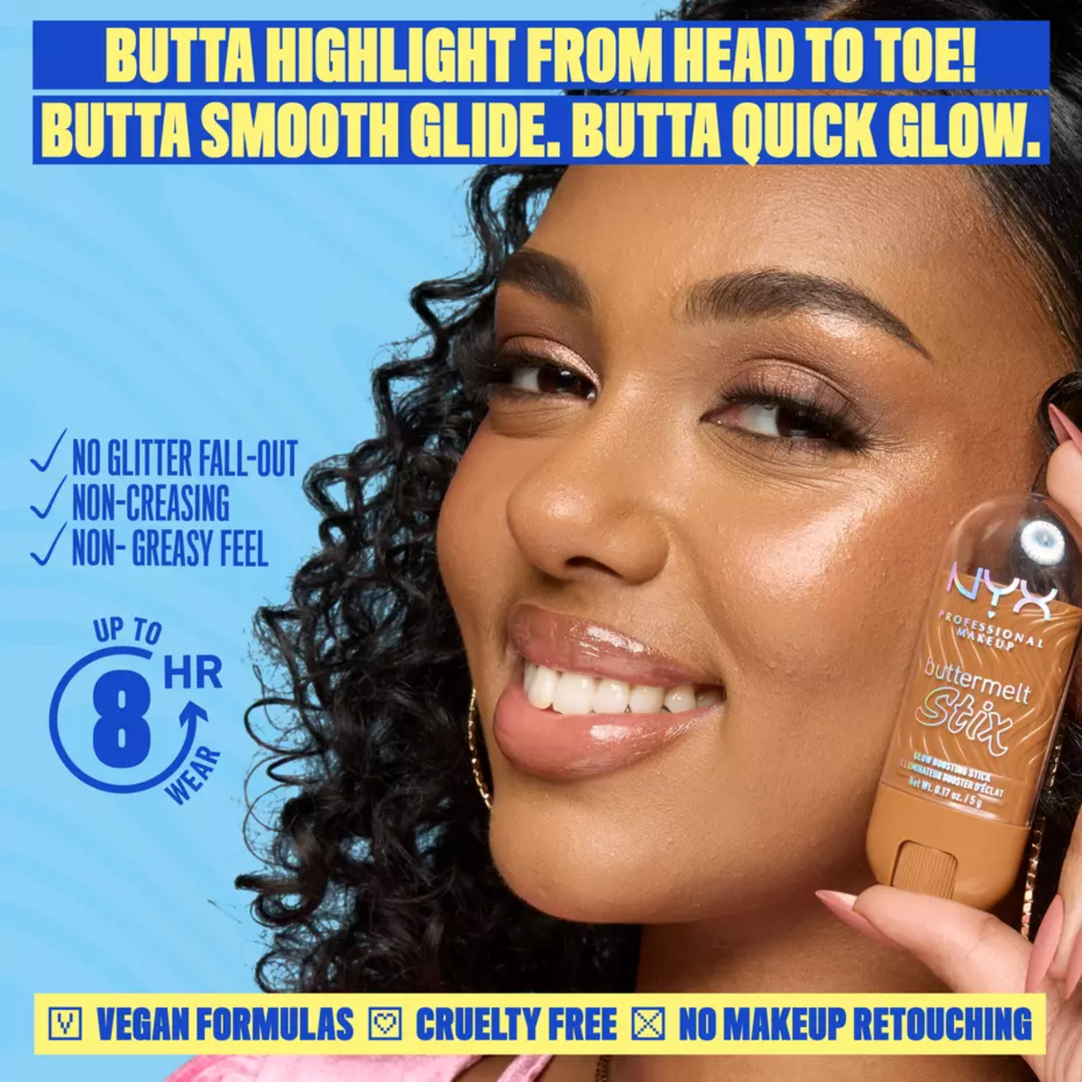 Nyx Buttermelt Glow Boosting Highlighter Stix 5gm