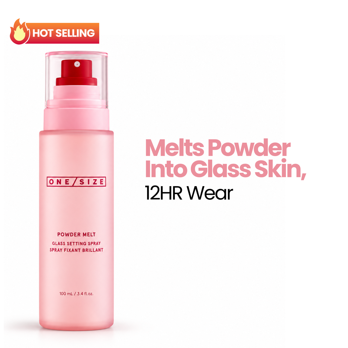 One Size Powder Melt Glass Setting Spray