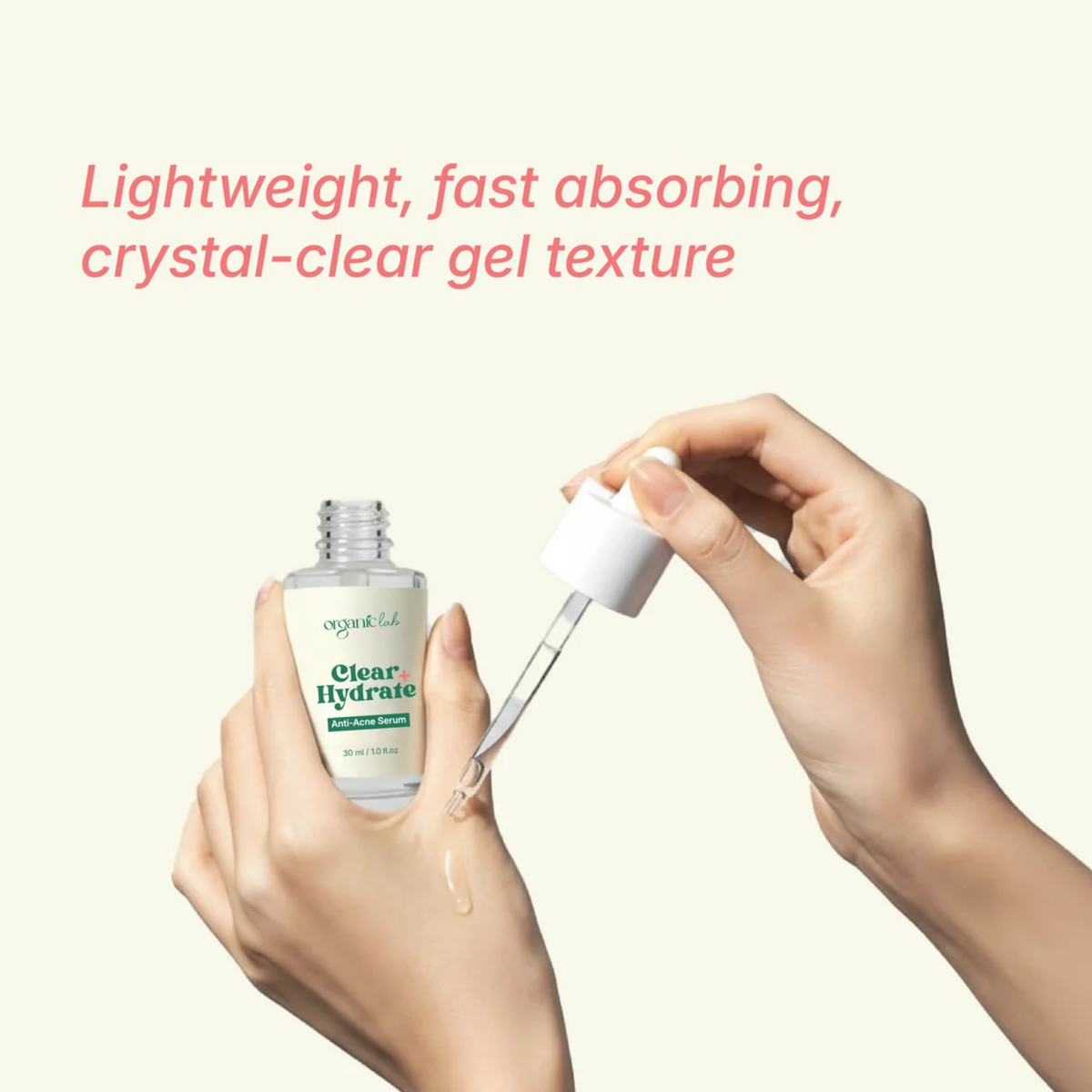 Organic Lab Clear + Hydrate Anti Acne Serum