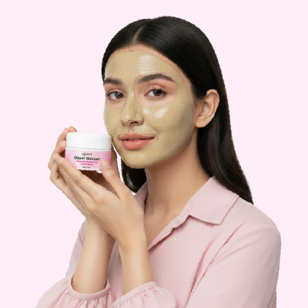 Organic Lab Glow Getter Pink Clay & Hibiscus Facial Mask 20gm