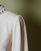 Loom Pakistan Pearl Neck Top Beige