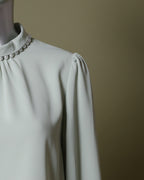 Loom Pakistan Pearl Neck Top Mint Green