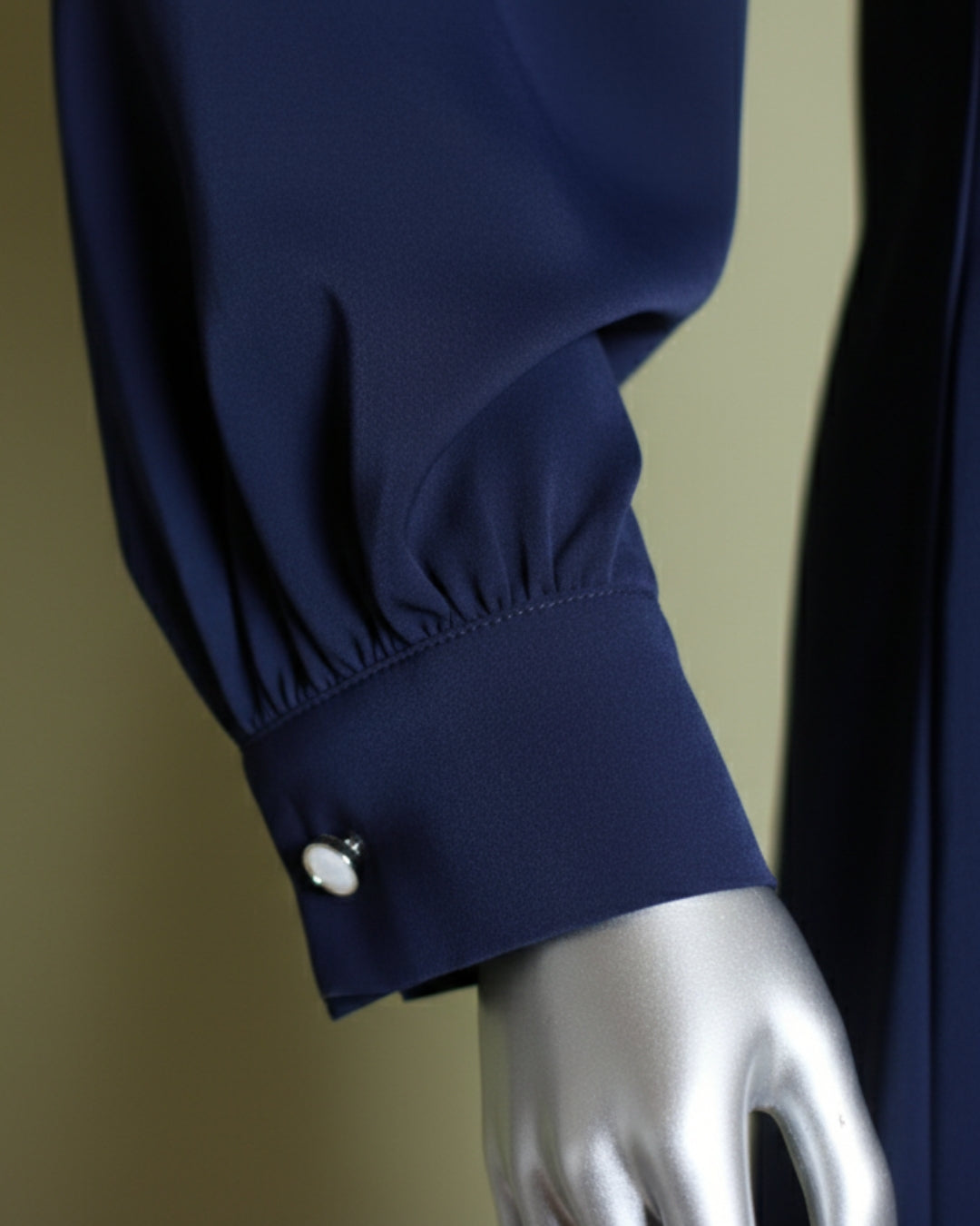 Loom Pakistan Pearl Neck Top Navy Blue