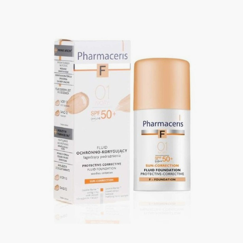 Pharmaceris Sun-Correction Fluid Foundation SPF 50+ 01 Ivory 30ml