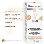 Pharmaceris Sun-Correction Fluid Foundation SPF 50+ 02 Sand 30ml