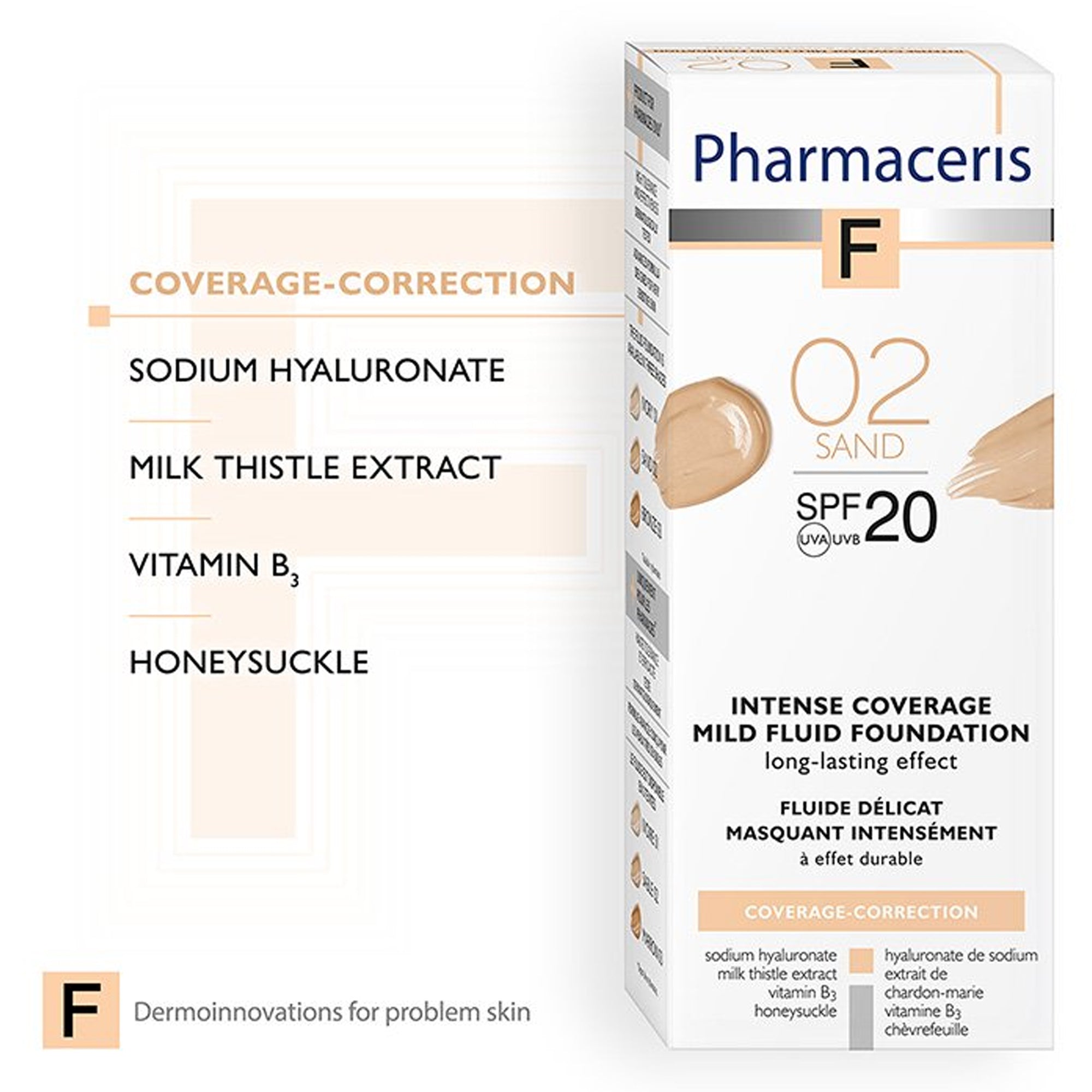 Pharmaceris Sun-Correction Fluid Foundation SPF 50+ 02 Sand 30ml