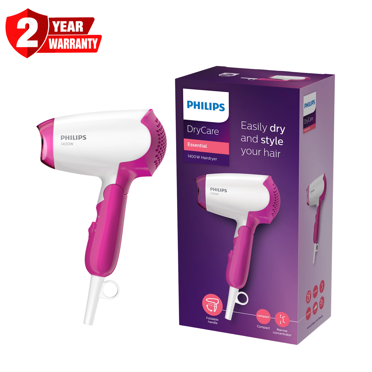 Philips DryCare Essential Hairdryer - BHD003/03