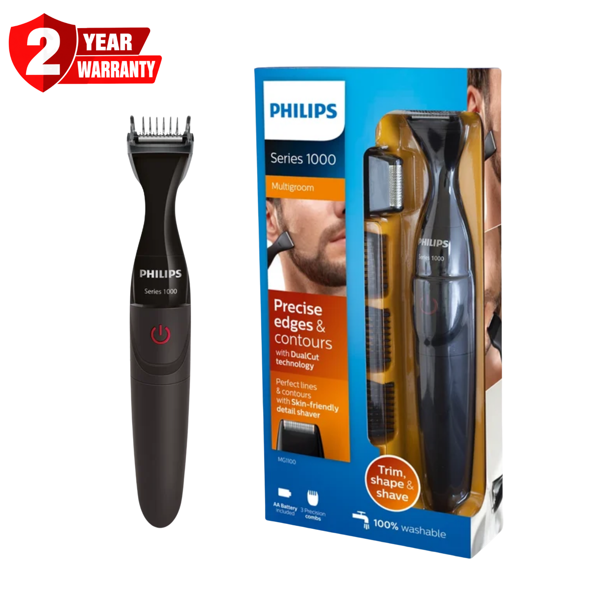 Philips 1000 Series Multigroom Precise Beard Styler MG1100/16