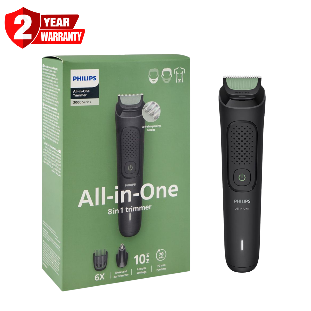 Philips 3000 Series Multigroom 8-In-1 Trimmer MG3940/15