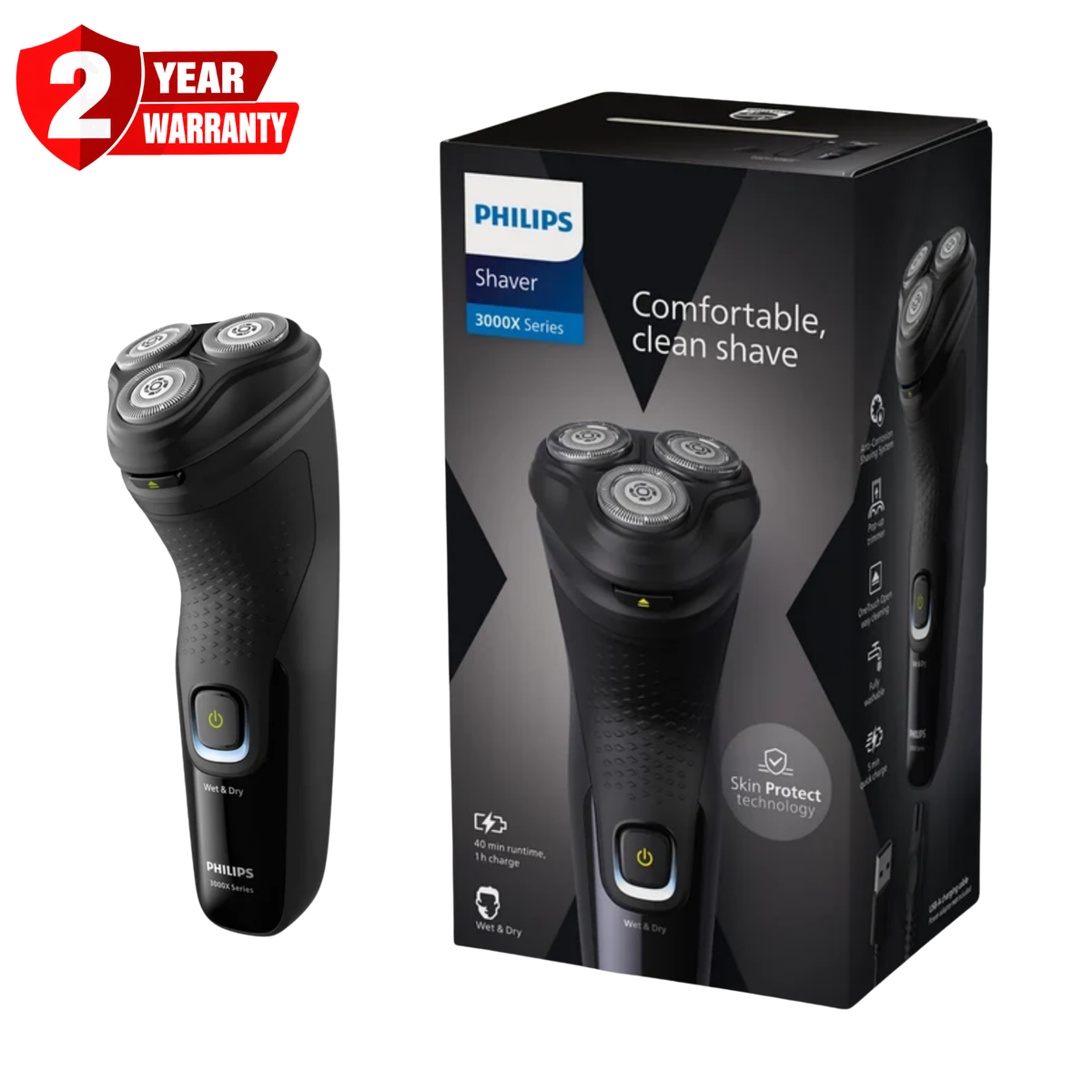 Philips 3000X Series Wet & Dry Electric Shaver X3021/00