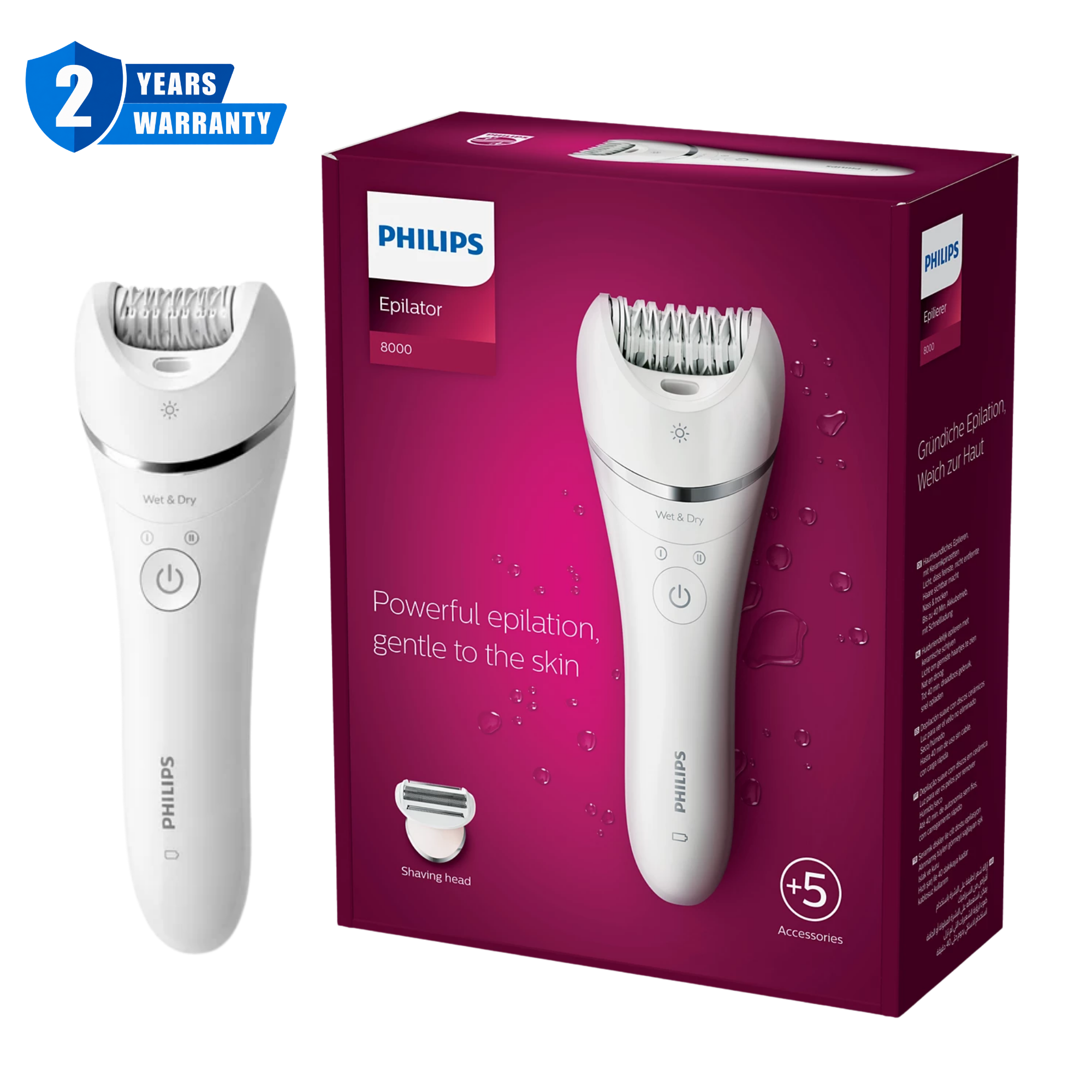 Philips 8000  Series Wet & Dry Epilator BRE710/01