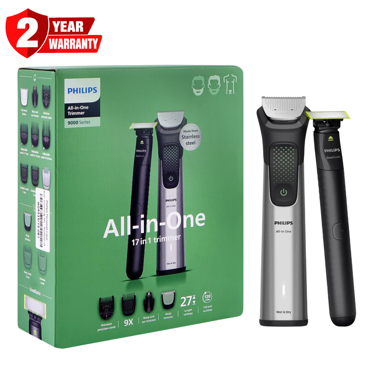 Philips 9000 Series Multigroom 17-In-1 Trimmer MG9535/15
