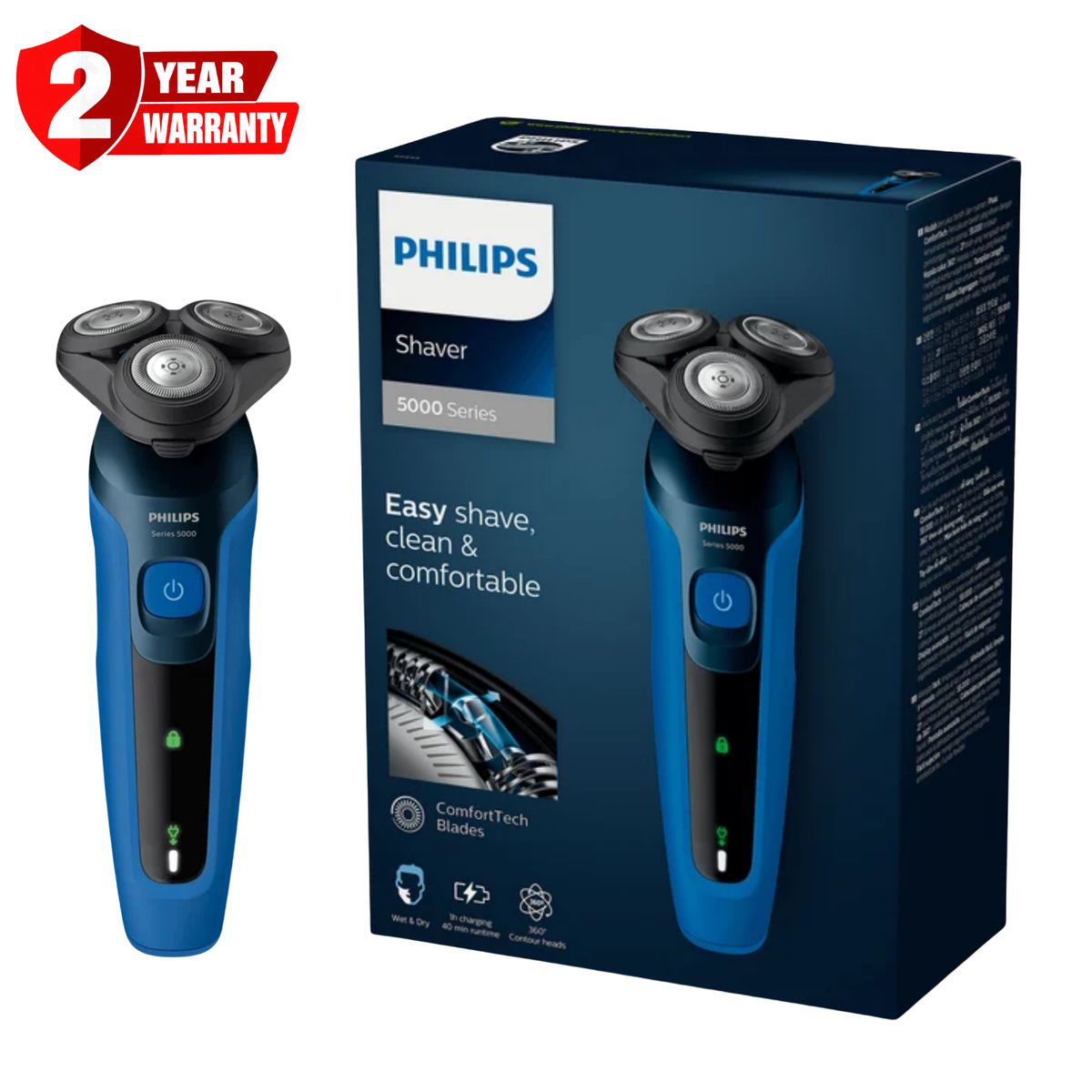Philips Electric Shaver 5000 Series Wet and Dry S5444 03