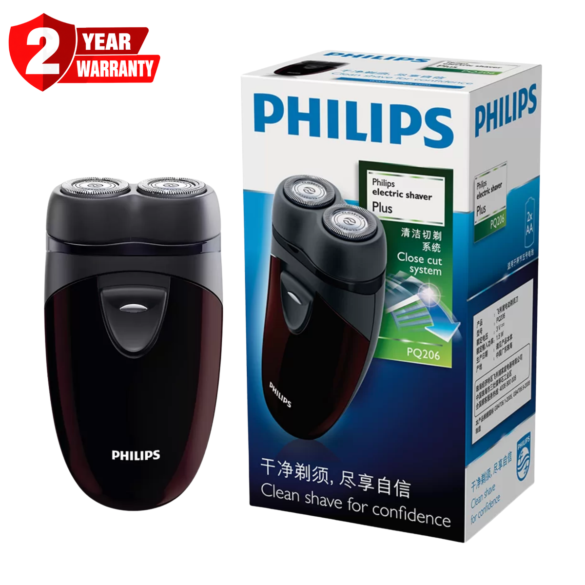 Philips Electric Shaver Plus Closecut System PQ206/00