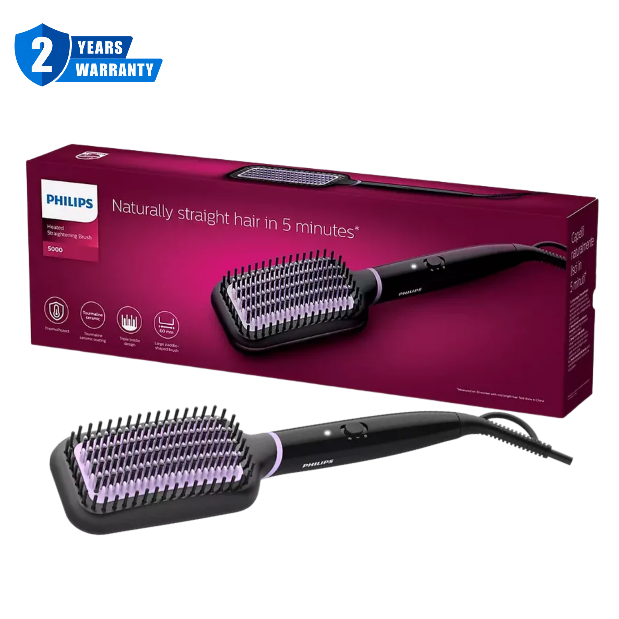 Philips Heated Straightening Brush BHH880 00
