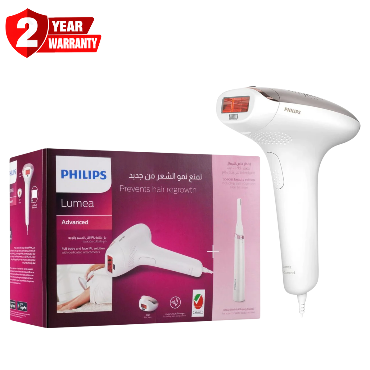 Philips Lumea IPL Advanced Full Body & Face Hair Removal Device BRI921/60