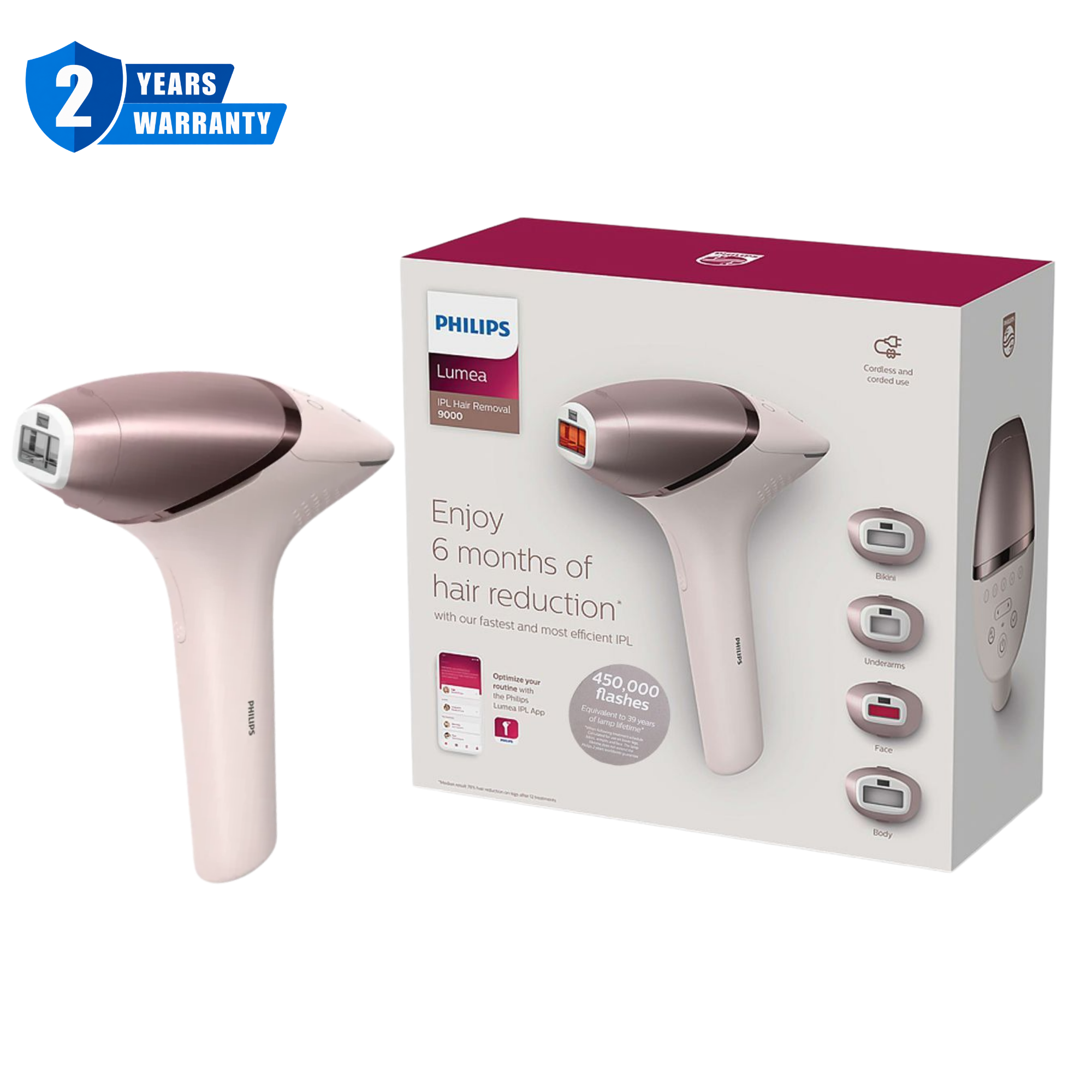 Philips Lumea IPL Advanced Full Body & Face Hair Removal Device BRI958/60