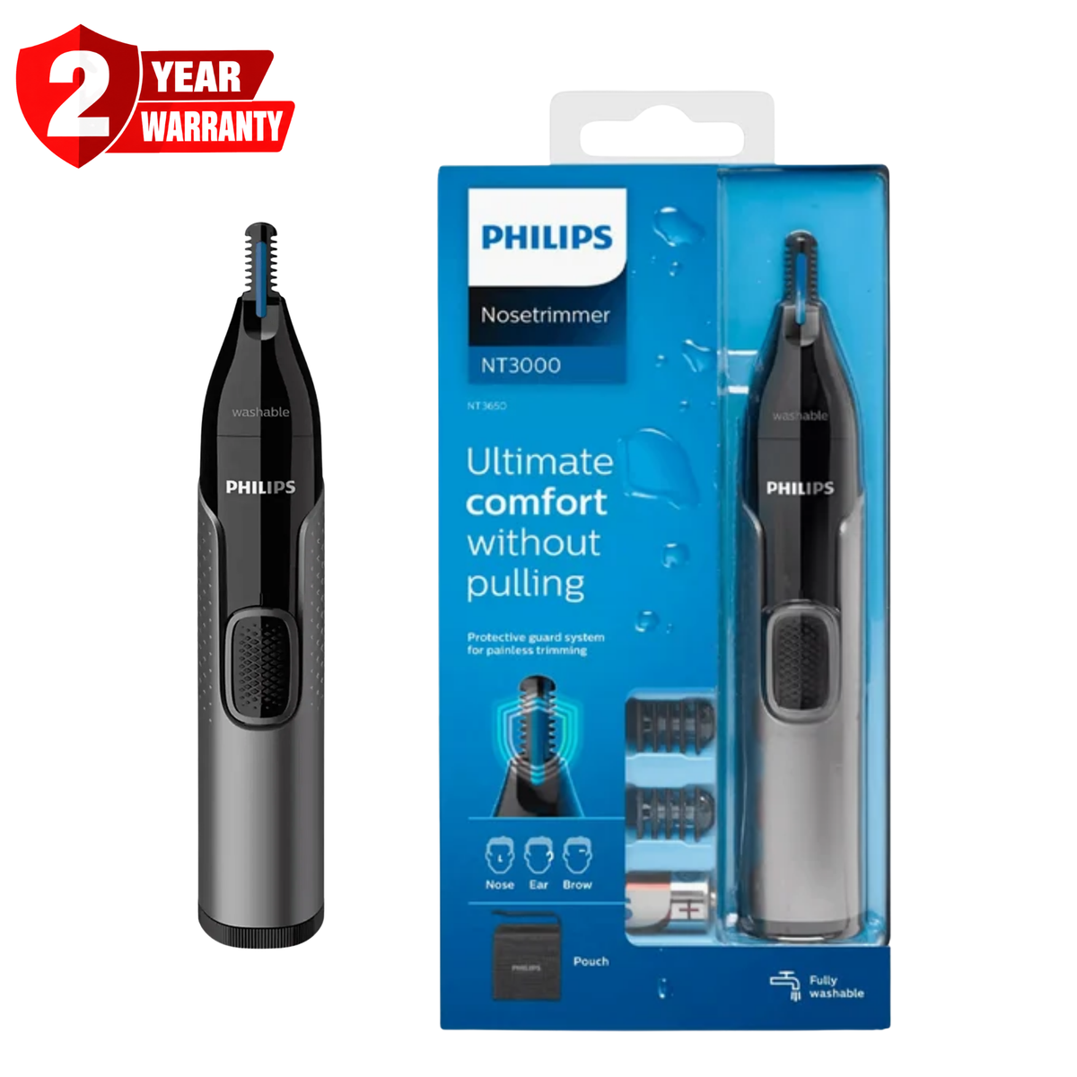 Philips Nose Ear and Eyebrow Trimmer 3000 Series NT3650 16