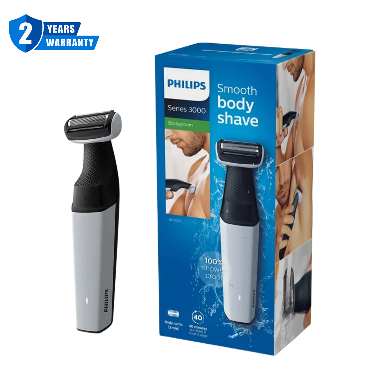 Philips Showerproof Body Groomer 3000 Series with Foil Shaver BG3005 15