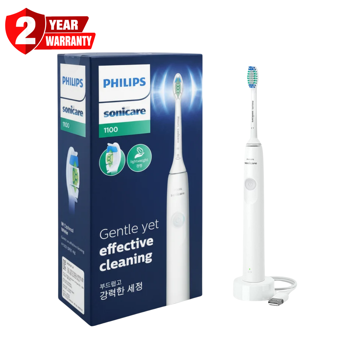 Philips Sonic Electric Toothbrush 1100 Series White HX3641 41