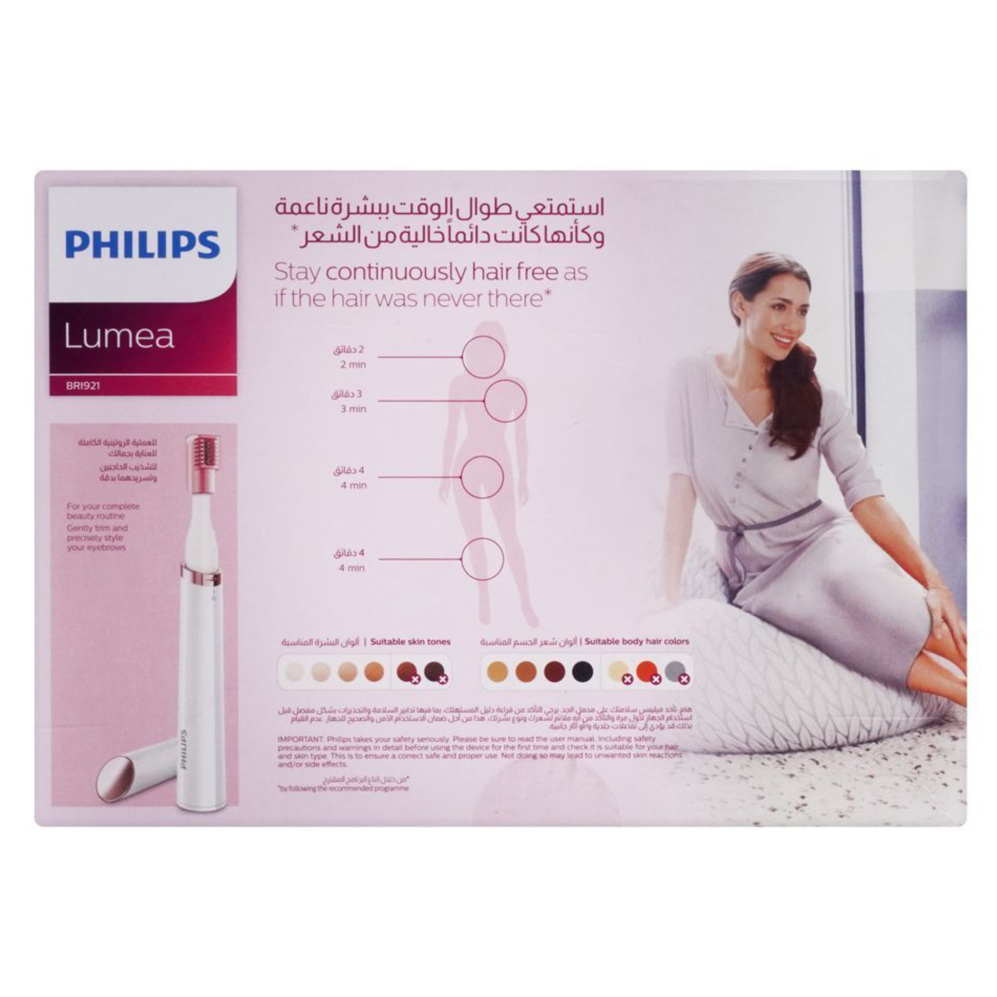 Philips Lumea IPL Advanced Full Body & Face Hair Removal Device BRI921/60