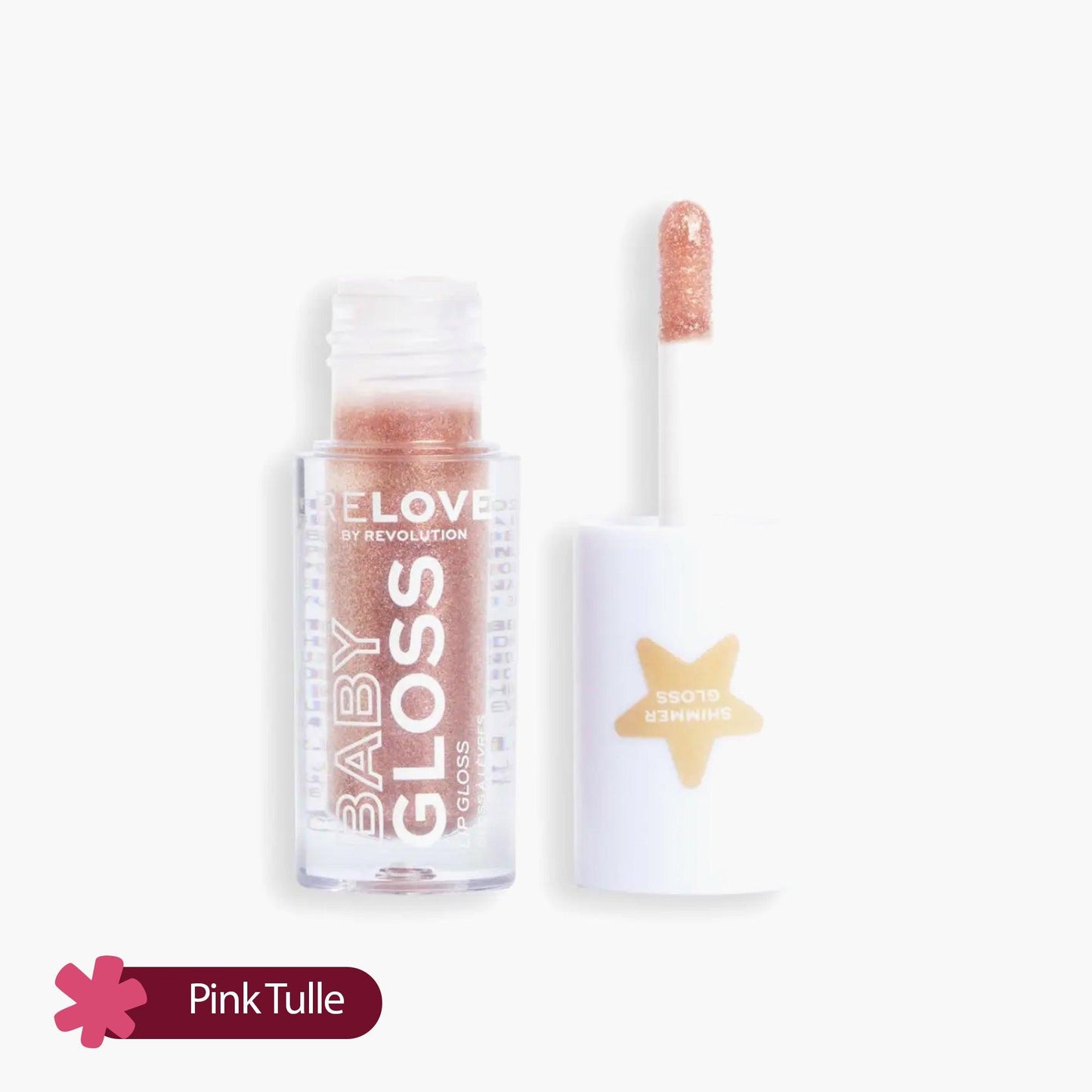 Revolution Relove Baby Gloss Shimmer Lip Gloss Pink Tulle 2.2ml