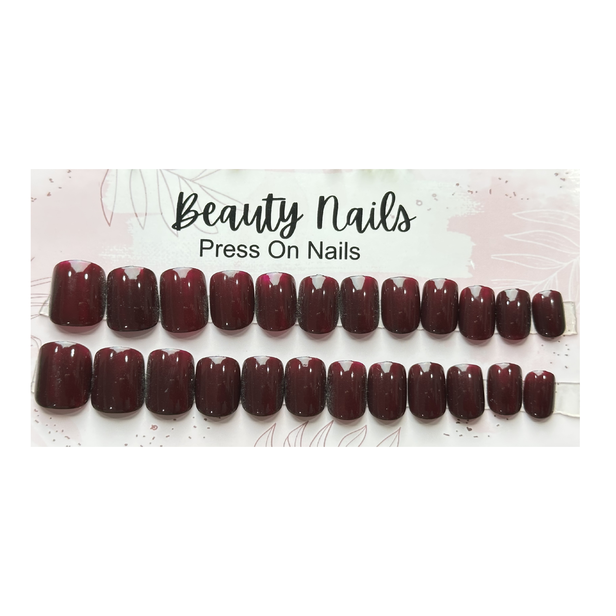 Beauty Nails Square Press On-Nails 24 Pieces