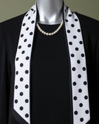 Loom Pakistan Polka Dot Scarf Neck Black