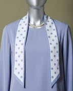 Loom Pakistan Polka Dot Scarf Neck Dusty Blue