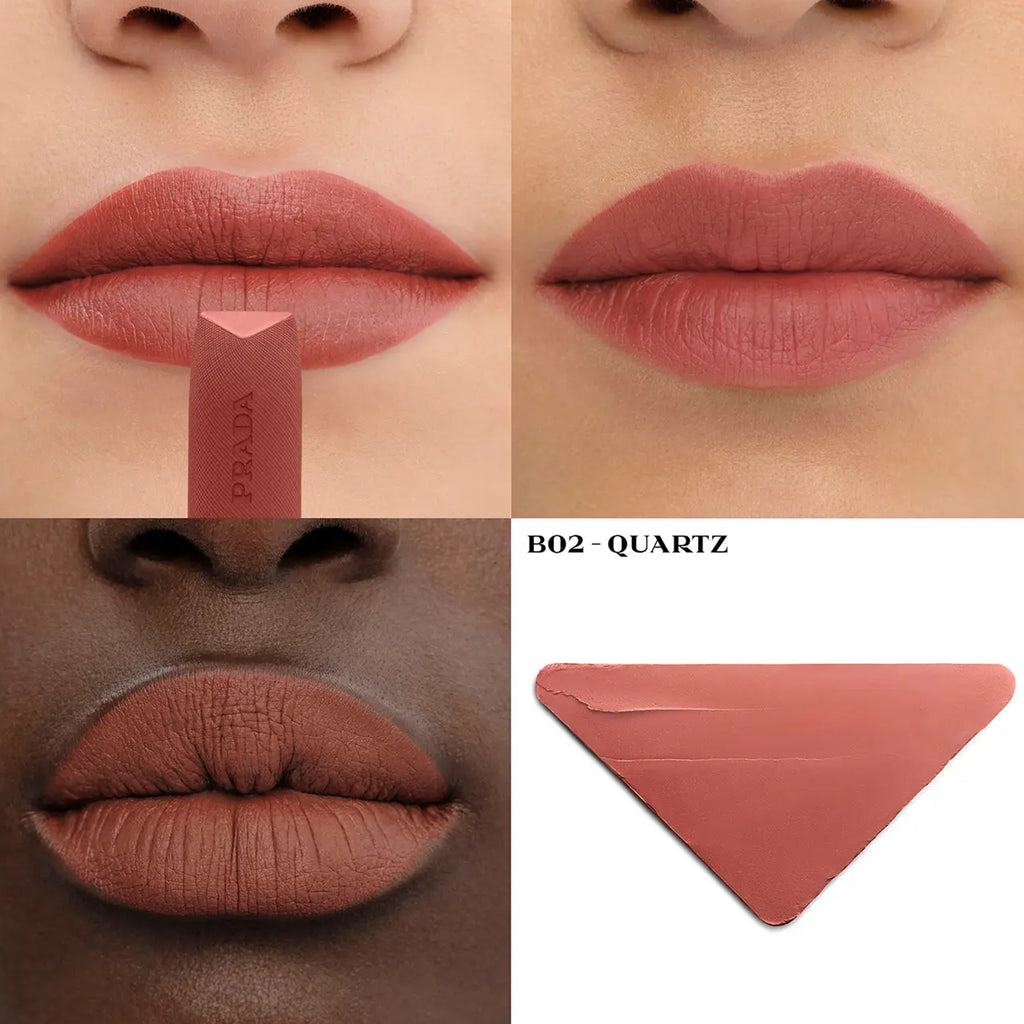Prada Beauty Monochrome Hyper Matte Refillable Lipstick B02 Quartz 1.3gm