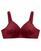 Sajiero Pure Comfy Casual Non Padded Wireless Bra Maroon