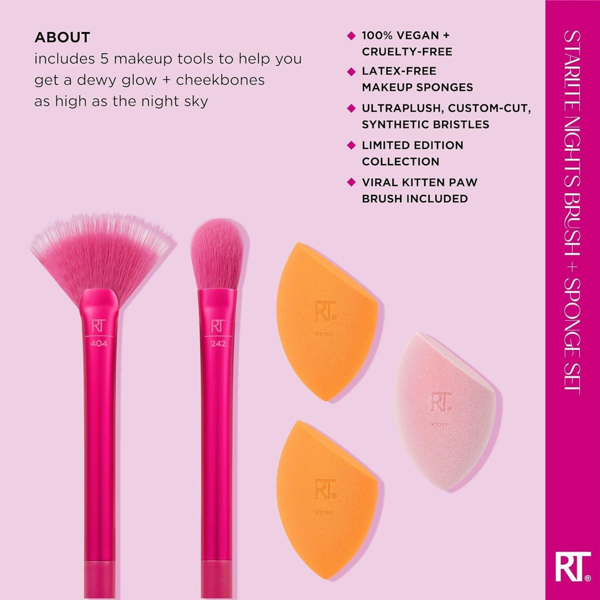 Real Techniques Starlite Nights Brush & Sponge Set