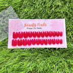 Beauty Nails Square Press On-Nails 24 Pieces - Forest Green