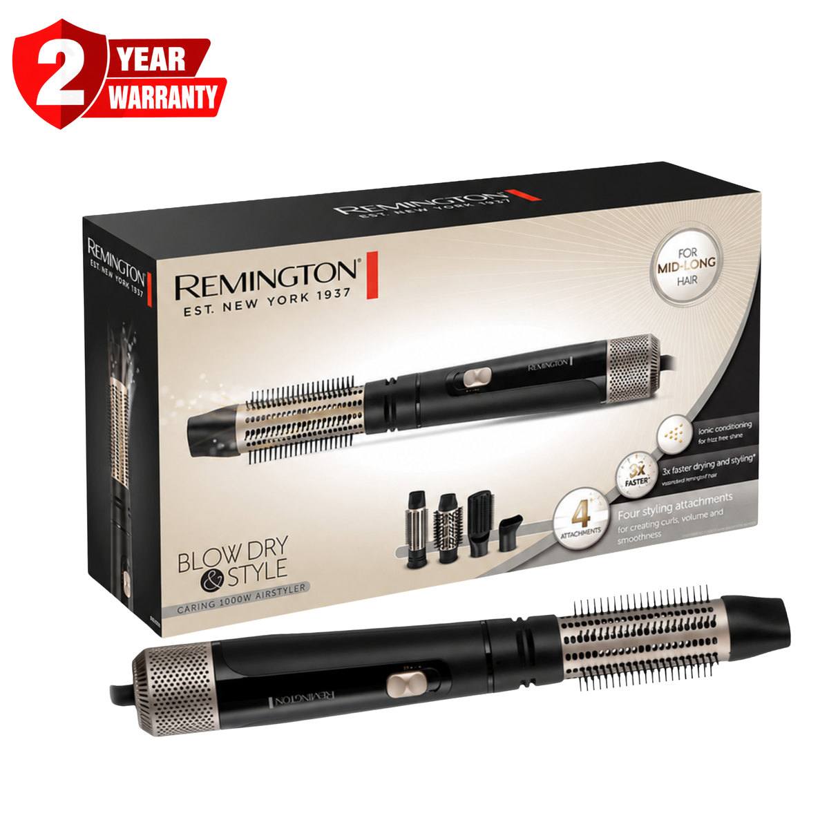 Remington Blow Dry And Style Caring Air Styler AS7500 E51