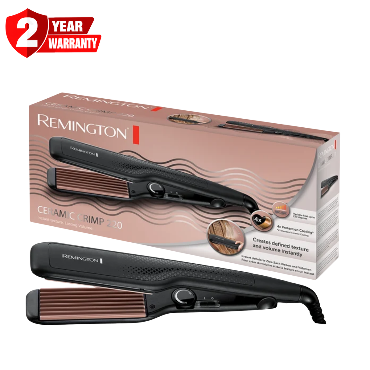 Remington Ceramic Crimp Crepe Hair Straightener S3580
