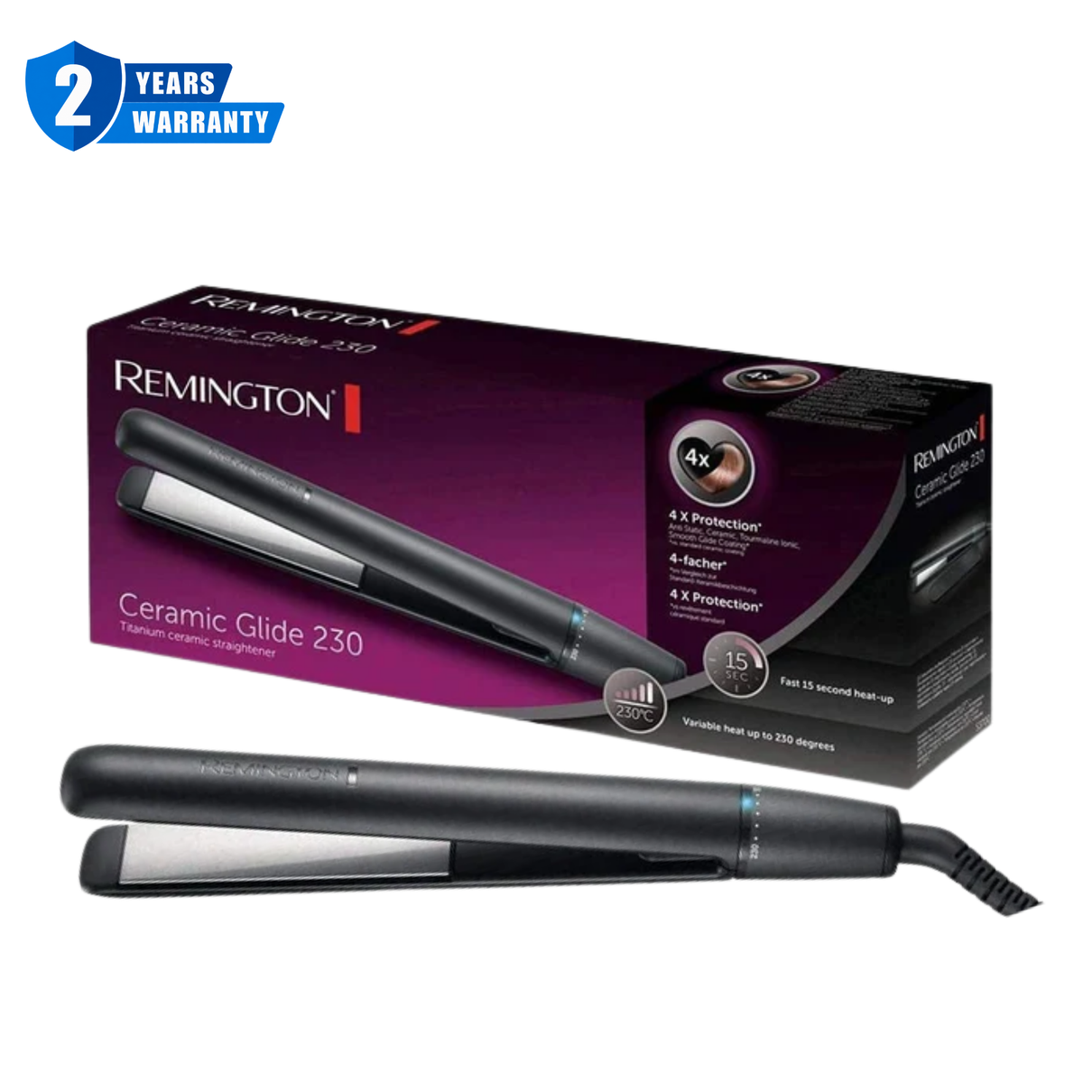 Remington Ceramic Glide 230 Hair Straightener S3700