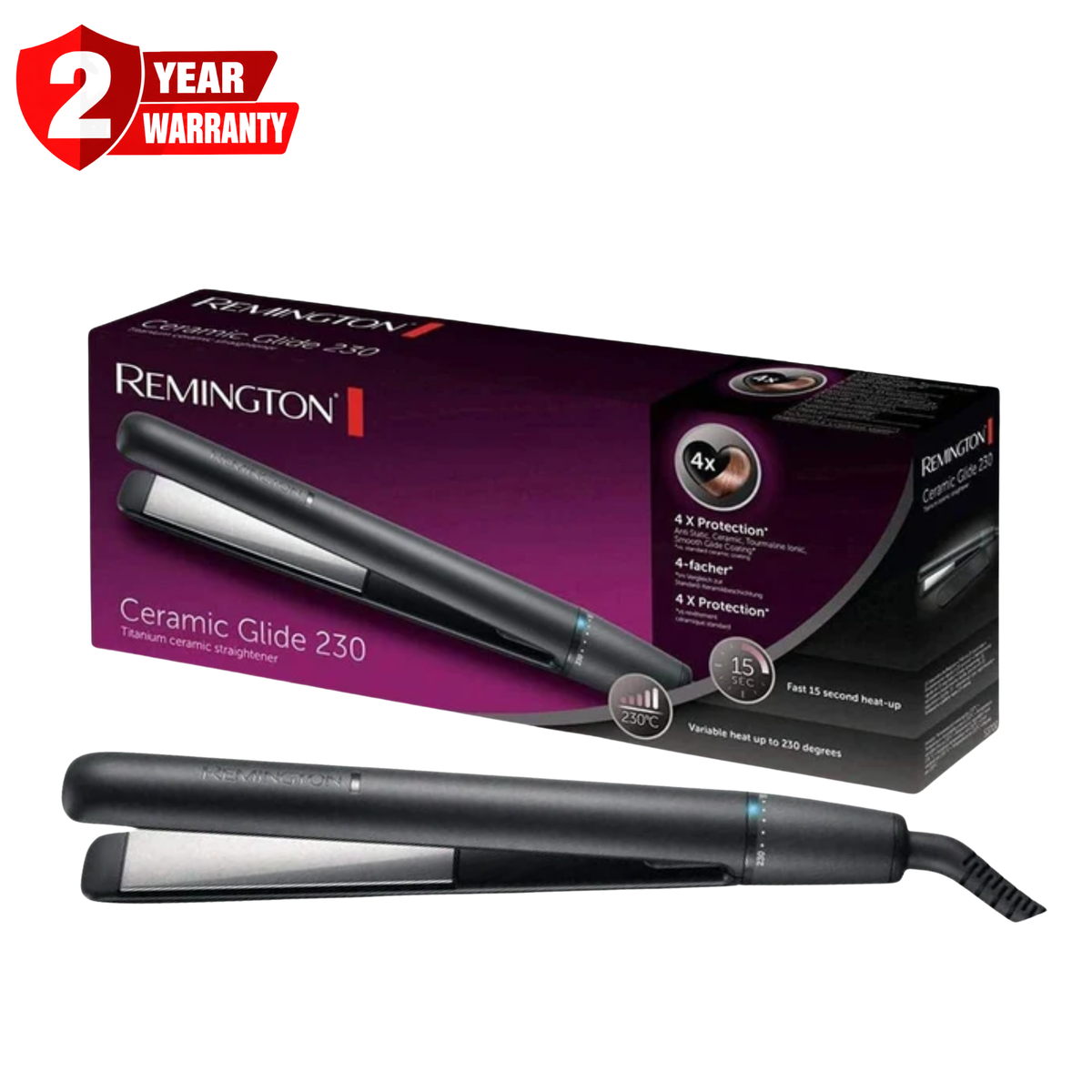 Remington Ceramic Glide 230 Hair Straightener S3700
