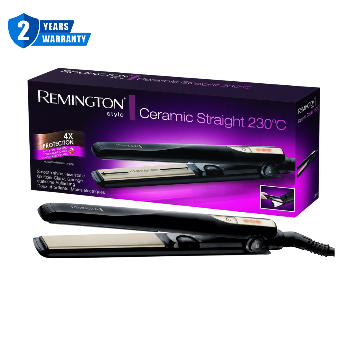 Remington Ceramic Straight 230C Hair Straightener S1005