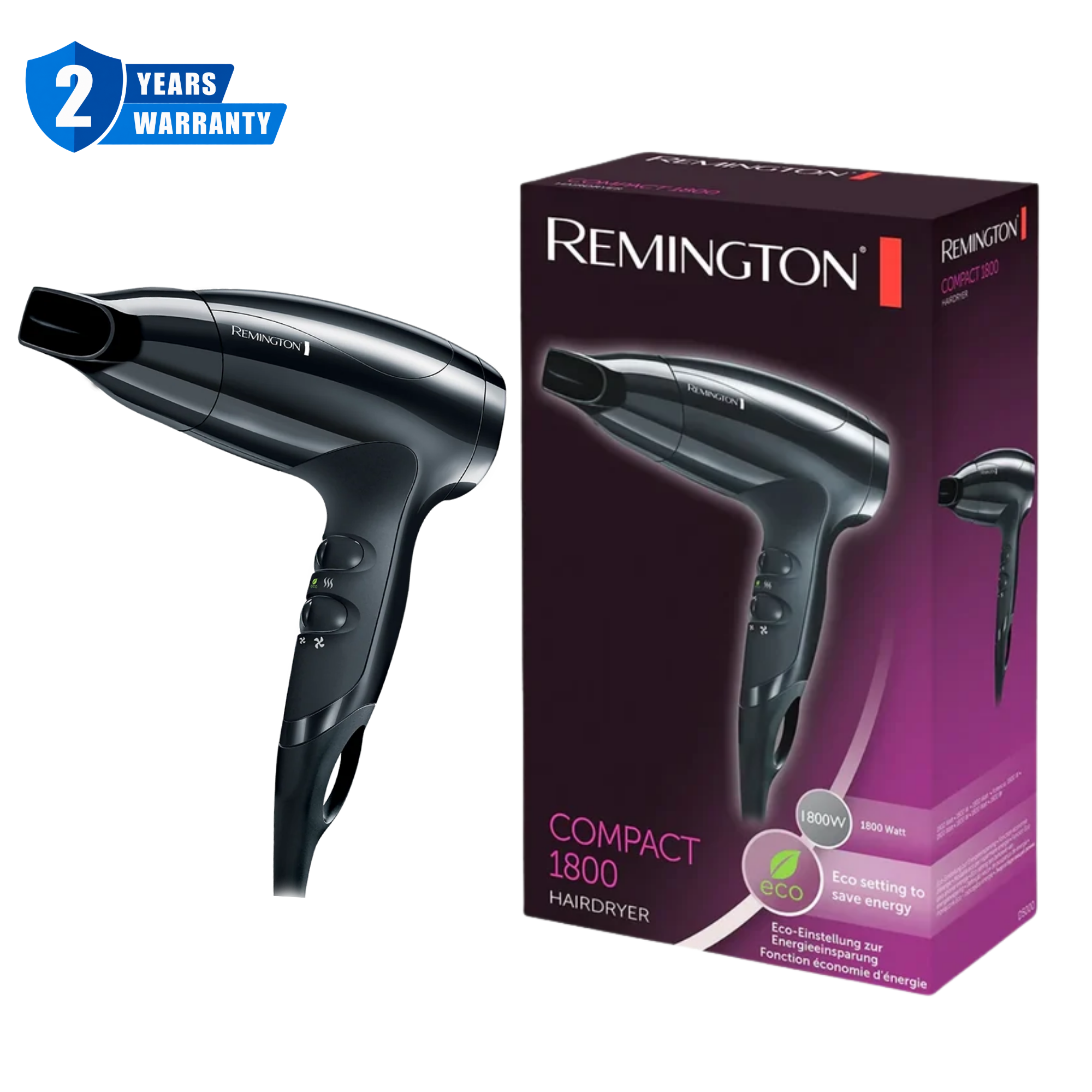 Remington Compact 1800 Hair Dryer D5000