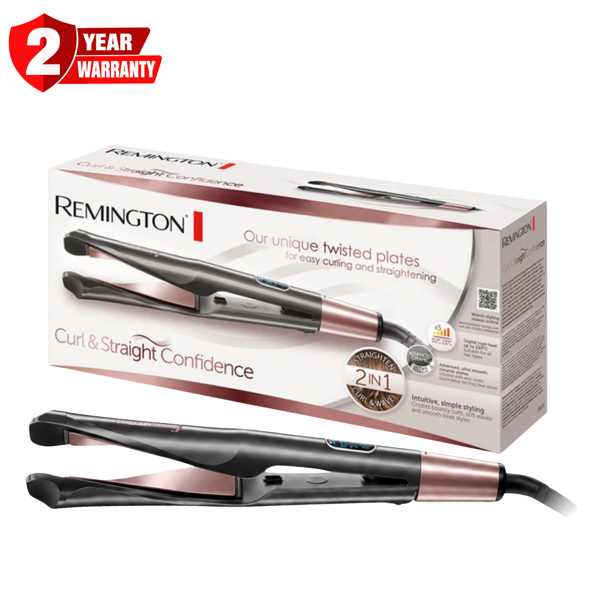 Remington Curl & Straight Confidence Hair Straightener S6606