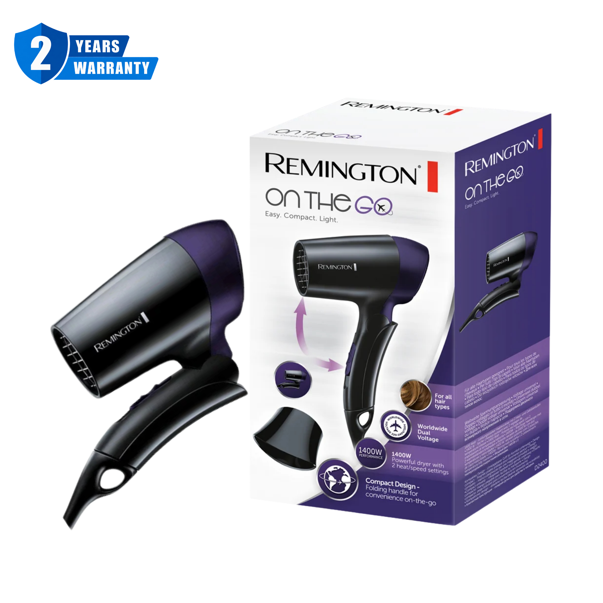 Remington On The Go Travel Hair Dryer D2400