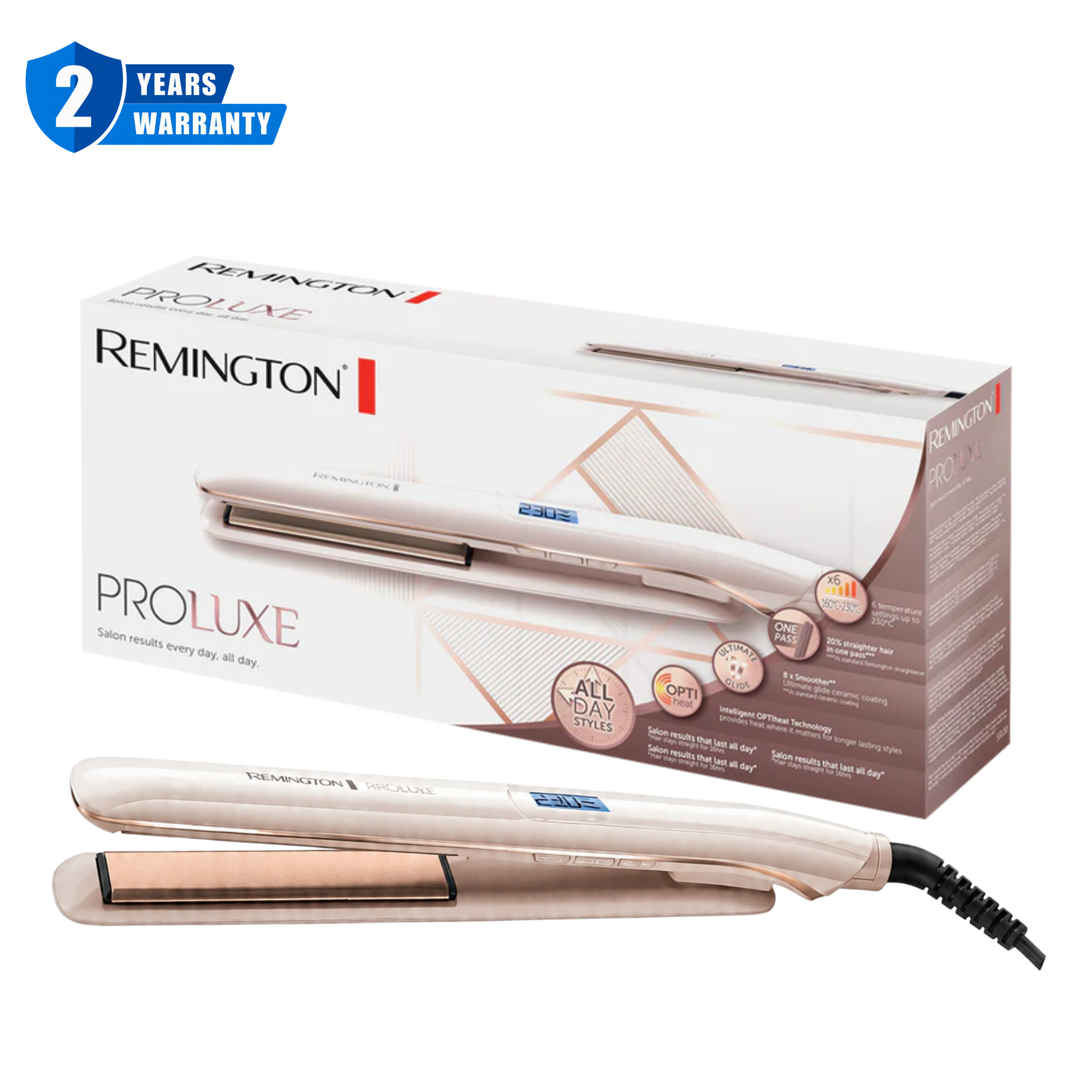 Remington Proluxe Hair Straightener 9 Temp Max 230 S9100