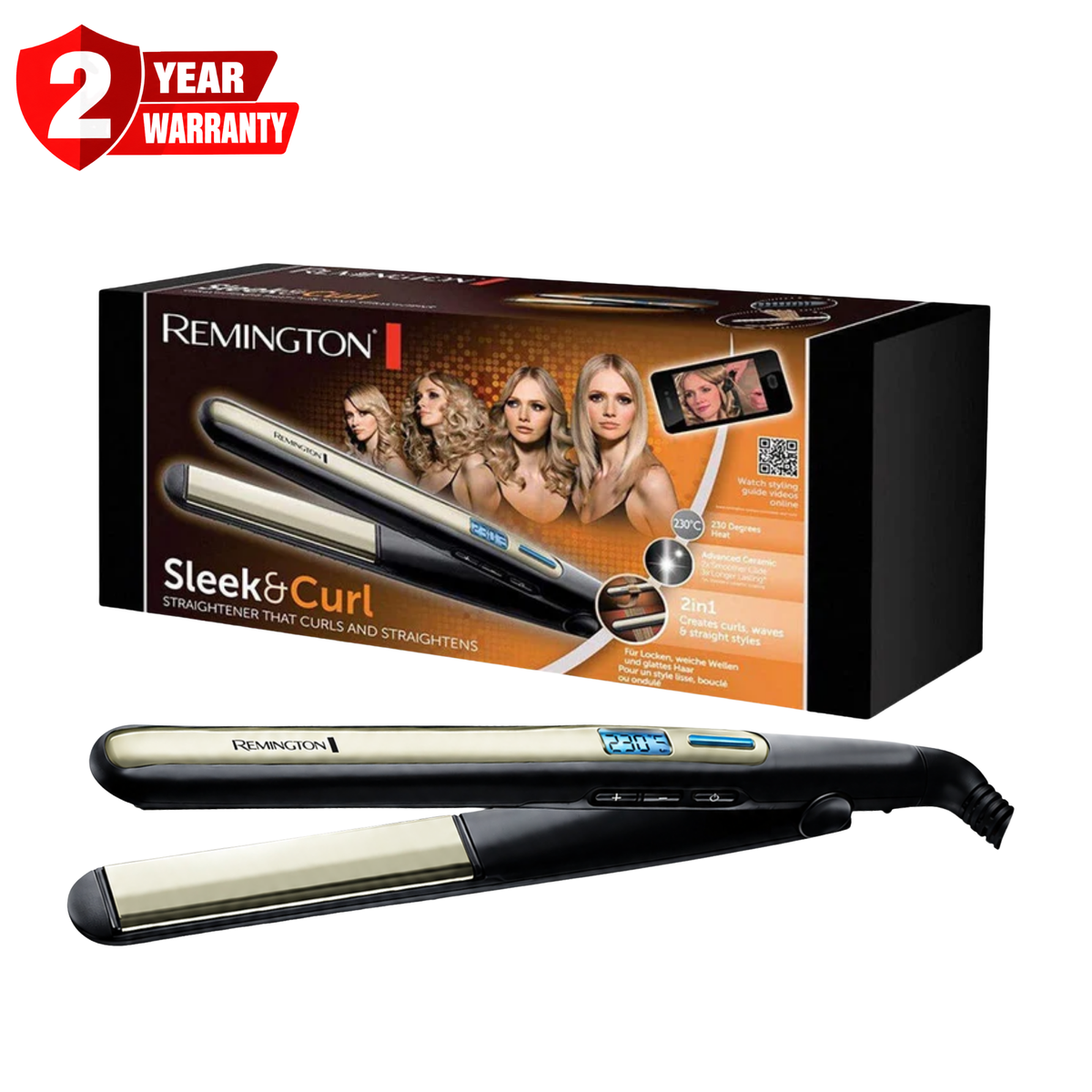 Remington Sleek and Curl Hair Straightener S6500