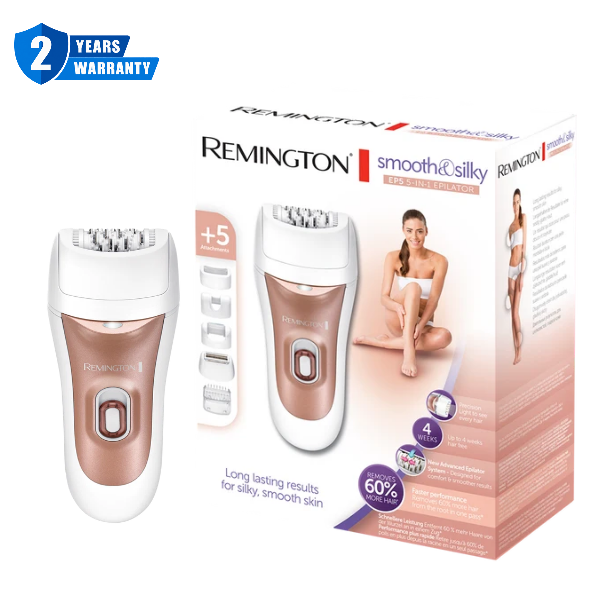 Remington Smooth & Silky EP5 5 In 1 Epilator EP7500