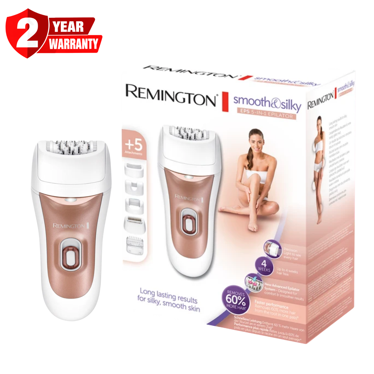 Remington Smooth & Silky EP5 5 In 1 Epilator EP7500