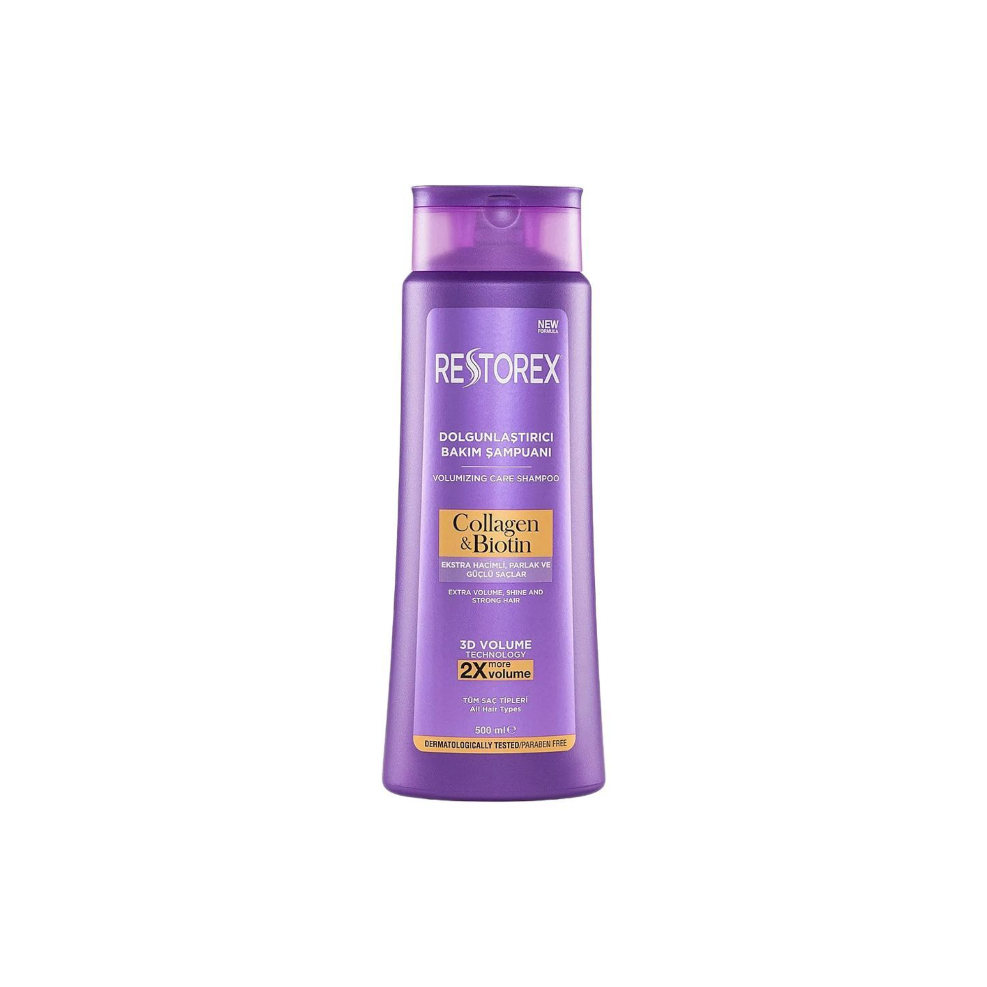 Restorex Collagen & Biotin Volumizing Care Shampoo For All Hair Types 500ml
