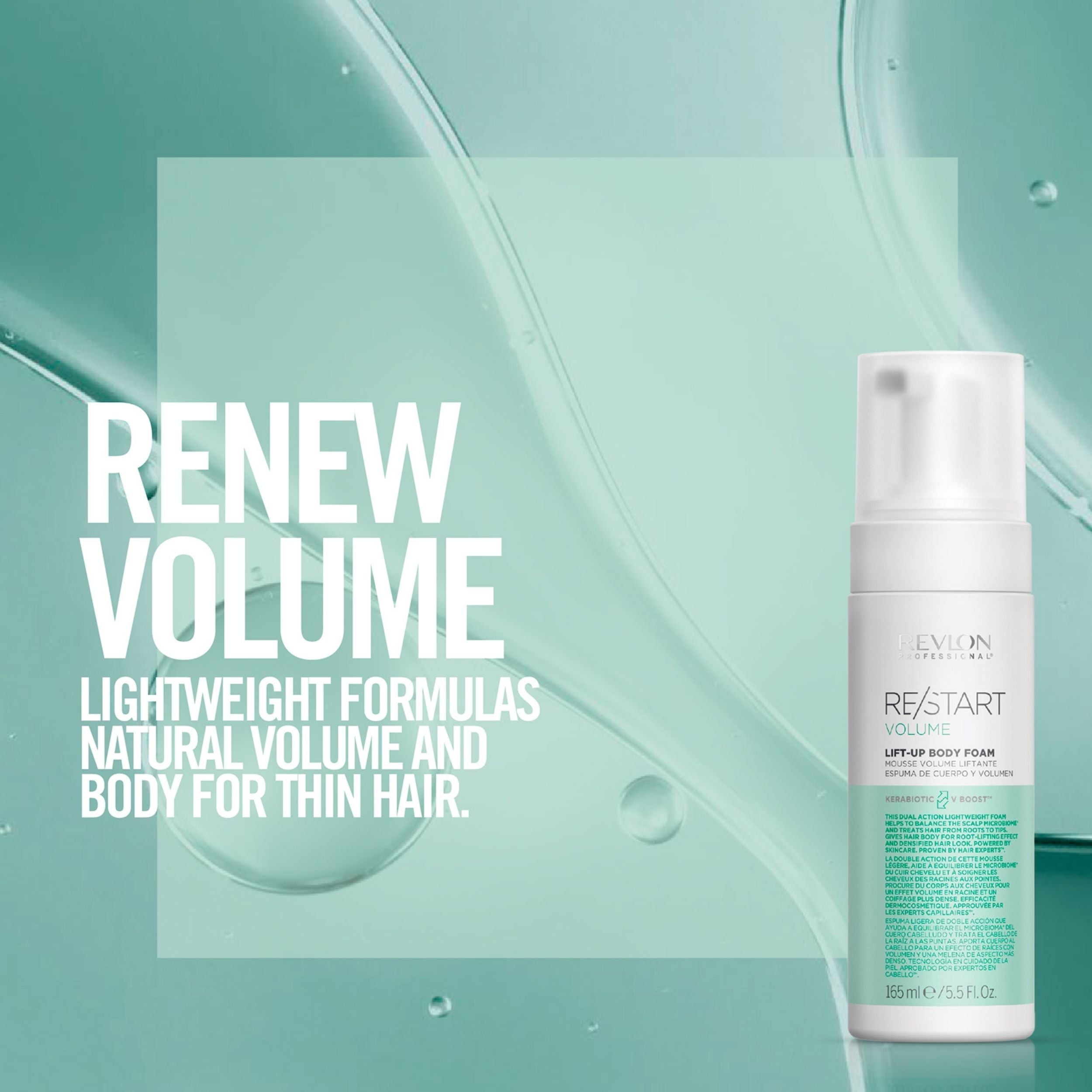 Revlon Professional RE/START Volume Lift-up Body Foam 165ml how to use